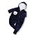 Kit 3 Peças Macacão Bebe Plush Com Ziper Bordado Capuz Pelúcia Menino - Imagem 2
