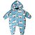 Kit 3 Peças Macacão Bebe Inverno Microfibra Com Capuz Menino - Imagem 3