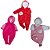Kit 3 Peças Macacão Plush Bebe Bordado Variados Capuz Pelúcia Menina - Imagem 1