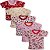 Kit 5 Pçs Camiseta Infantil Bichos Bebe 100% Algodão Menina - Imagem 1