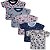 Kit 5 Pçs Camiseta Infantil Bichos Bebe 100% Algodão Menino - Imagem 1