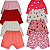 Kit 8 Peças Shorts Bebe Infantil Malha Lisa E Estampado 100% Algodão Menina - Imagem 1