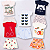Kit 5 Conjunto Cotton Fio 30 Infantil Verão Tam 1 A 8 Menina - Imagem 1