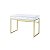 Escrivaninha para Escritório Home Office Oslo em Metal Dourado - Imagem 5