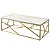 Mesa de Centro Dallas em Inox Dourado com Tampo de Vidro - Imagem 3