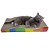 Arranhador Ondulado 42cm x 20cm x 4,5cm para Gatos com Erva de Gato Catnip - Imagem 2