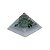 Orgonite Pirâmide Saúde Quartzo Verde e Esmeralda 7cm - Imagem 1