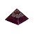 Orgonite Piramide Granada e Cristal Sagrado Feminino Energia YIN 4cm - Imagem 1