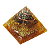 Orgonite Pirâmide Prosperidade Pirita Olho De Tigre 4cm Riqueza - Imagem 1