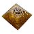 Orgonite Pirâmide Olho de Tigre, Citrino e Ouro Sucesso Abundância 4cm - Imagem 1