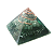Orgonite Pirâmide Saúde Quartzo Verde e Esmeralda 4cm - Imagem 1