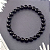 Pulseira Ônix Preta 8mm Pedra Natural Proteção Unisex - Imagem 2