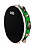 PANDEIRO ABS VERDE 10 PELE POLY PRETA - Imagem 1