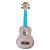 UKULELE SOPRANO 21 ABS TAMPO TIPO FLAMED OKUME AZUL C/CAPA SERIE COLOR WINNER - Imagem 4