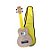 UKULELE SOPRANO 21 ABS TAMPO TIPO FLAMED OKUME AMARELO C/CAPA SERIE COLOR WINNER - Imagem 1