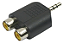 ADAPTADOR ESTÉREO P2 MACHO PARA 2 RCA FÊMEA - Imagem 1