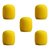 KIT COM 5 ESPUMAS PROTETORAS AMARELAS MXT PARA MICROFONE - Imagem 1