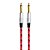 CABO DE GUITARRA P10 MONO NAILON  VERMELHO 5 MTS - Imagem 1