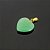 Pingente de Quartzo Verde em Formato de Coração com Pino Dourado - Imagem 1