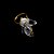 Anel de Drusa de Cristal de Quartzo Ajustável com Banho Ouro - Imagem 1