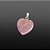 Pingente de Quartzo Rosa em Formato de Coração com Pino Prata - Imagem 1