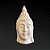 Cabeça Buda Sidarta - Branca - 15cm - Imagem 1
