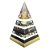 Orgonite Pirâmide com Hematitas Magnetizadas 40cm - Dourada - Imagem 1