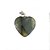 Pingente de Labradorita em Formato de Coração com Pino Prata - Imagem 1