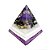 Orgonite Pirâmide de 12cm com Hematitas Magnetizadas - Roxo - Imagem 1
