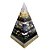Orgonite Pirâmide de 26cm com Hematitas Magnetizadas - Dourada/Preta - Imagem 1