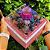 Pronta Entrega Orgonite Pirâmide de Gizé 30cm com Hematitas Magnetizadas - Rosa com Folhas de Ouro - Imagem 1