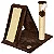 Arranhador Dobravel Pelucia Lisa Marrom 44X42X42Cm - Imagem 3