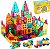 Blocos de Montar Magnéticos Infantil Construção Brinquedo (65 Peças) - Imagem 1
