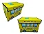 Puff Baú Organizador de Brinquedos - cor amarelo - Imagem 1