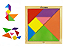 Jogo tangram em madeira (MDF) - Imagem 1