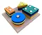 Brinquedo pedagógico infantil madeira - formas geométricas - Imagem 1