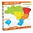 Quebra-cabeça Mapa do Brasil Estados e Regiões 26 peças em MDF - Imagem 1