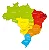 Quebra-cabeça Mapa do Brasil Estados e Regiões 26 peças em MDF - Imagem 4