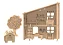 Casinha de madeira 3D para colorir - Imagem 2