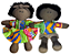 Inclusão Boneca Negra Africanos De Pano 30cm Menino Menina - Imagem 4
