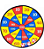 Jogo De Dardos Red Star Alvo 36cm C/ 3 Bolas Velcro - Imagem 1