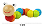 Brinquedo Minhoca Colorida Centopeia Montessori Madeira - Imagem 3