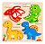 Quebra-cabeça educativo infantil de madeira dos Dinossauros - Imagem 1