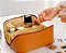 Bolsa Necessaire Feminino Cosmético De Couro PU De Grande Capacidade Portátil Viagem - Imagem 1