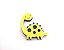 1 Adesivo Pet Dinossauro Amarelo - Imagem 1