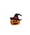 1 Adesivo Pet Abobora com Chapeu Halloween - Imagem 1