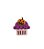 1 Adesivo Pet Cup Cake Roxo Halloween - Imagem 1