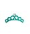 1 Adesivo Pet Tiara strass coração turquesa - Imagem 1