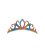 1 Adesivo Pet Tiara Coroa arco iris - Imagem 1