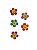 30 Adesivos Pet Flor Sorriso - Imagem 1